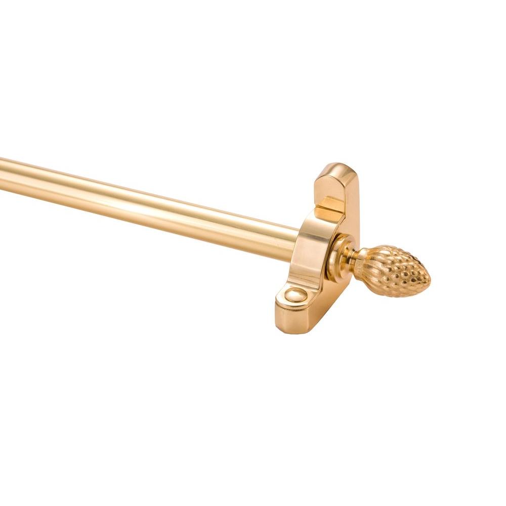 Zoroufy Heritage Collection Tubular 36 in. x 1/2 in. Polished Brass