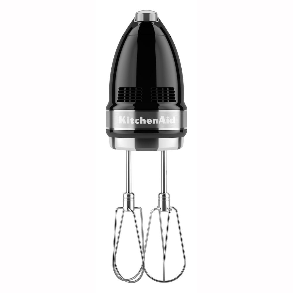 KitchenAid 9Speed Onyx Black Hand Mixer with Beater and Whisk Attachments KHM926OB The Home Depot