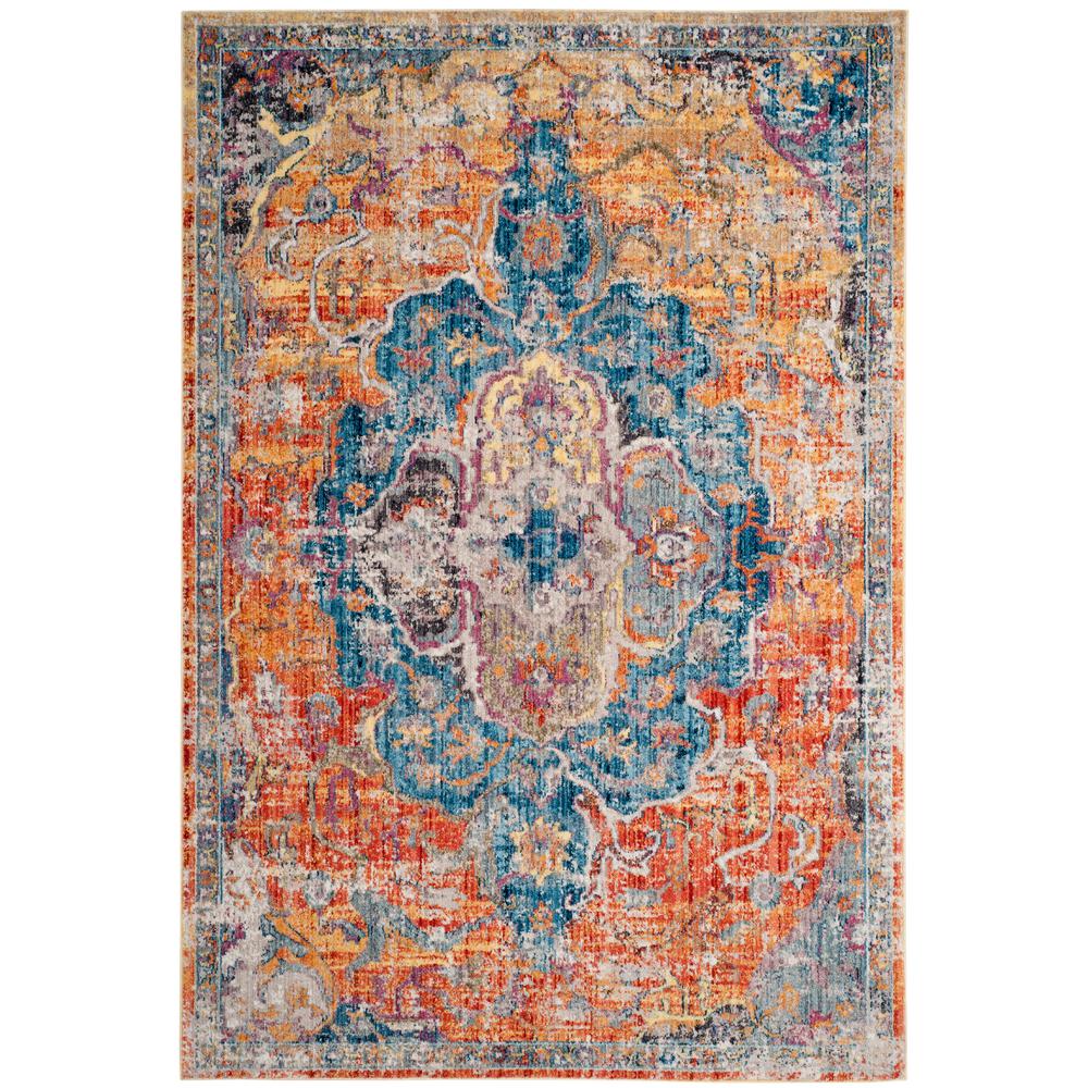 Safavieh Bristol Blue Orange 9 Ft X 12 Area Rug