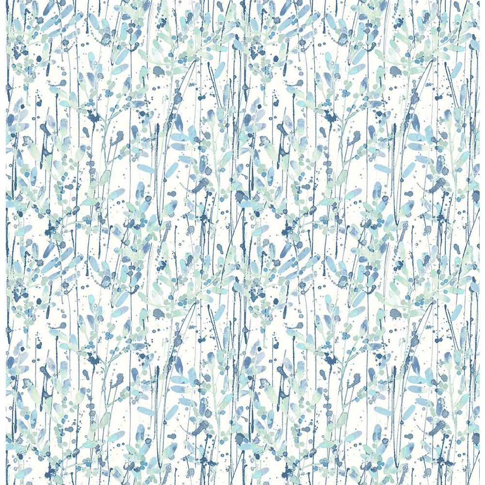 A Street Willow Blue Leaves Wallpaper Sample 2656 004054sam The A Street Willow Blue Leaves Wallpaper Sample