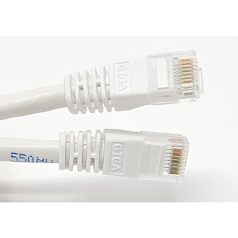 Made in USA White Super E Cable SKU-81978 UL CMR 23AWG UTP Cat.6 Ethernet Patch Cable 80 FT