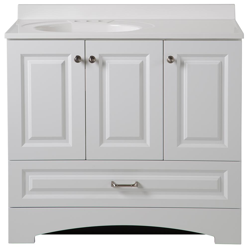 Glacier Bay Lancaster 36.5 in. W x 19 in. D Bath Vanity and Vanity ...