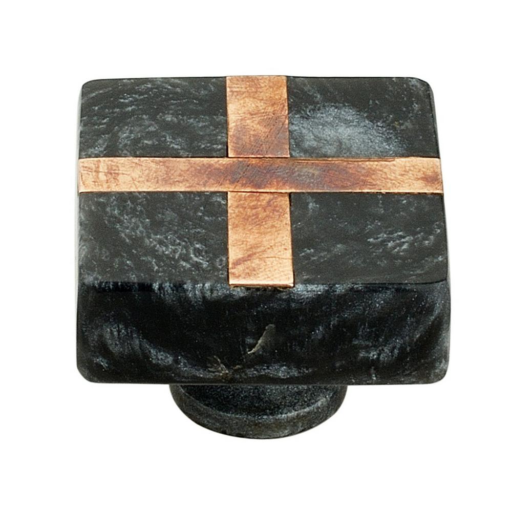 Mascot Hardware Frosted Marble Style 1 2 5 In 36 Mm Black