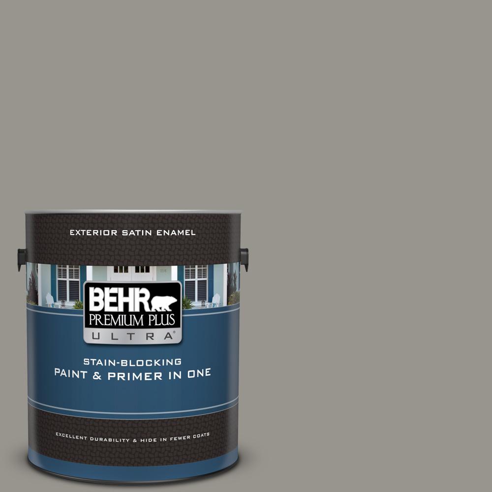 Behr Premium Plus Ultra 1 Gal N360 4 Battleship Gray Satin Enamel N360 4 Battleship Gray Satin Enamel Exterior