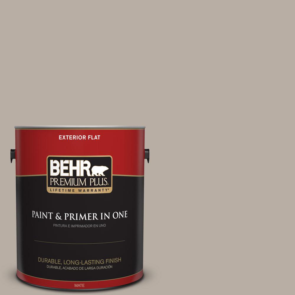 BEHR Premium Plus 1-gal. #N200-3 Nightingale Gray Flat Exterior ...