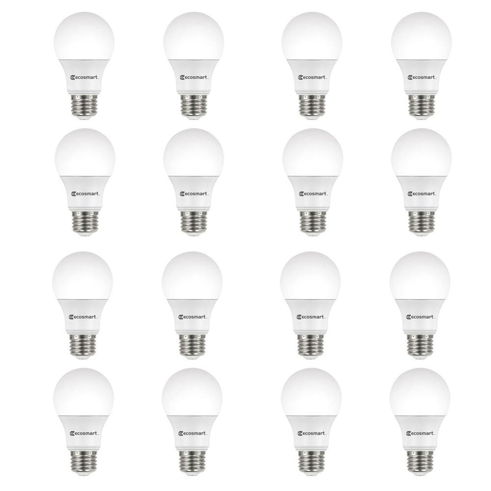 EcoSmart 60-Watt Equivalent A19 Dimmable ENERGY STAR LED Light Bulb ...