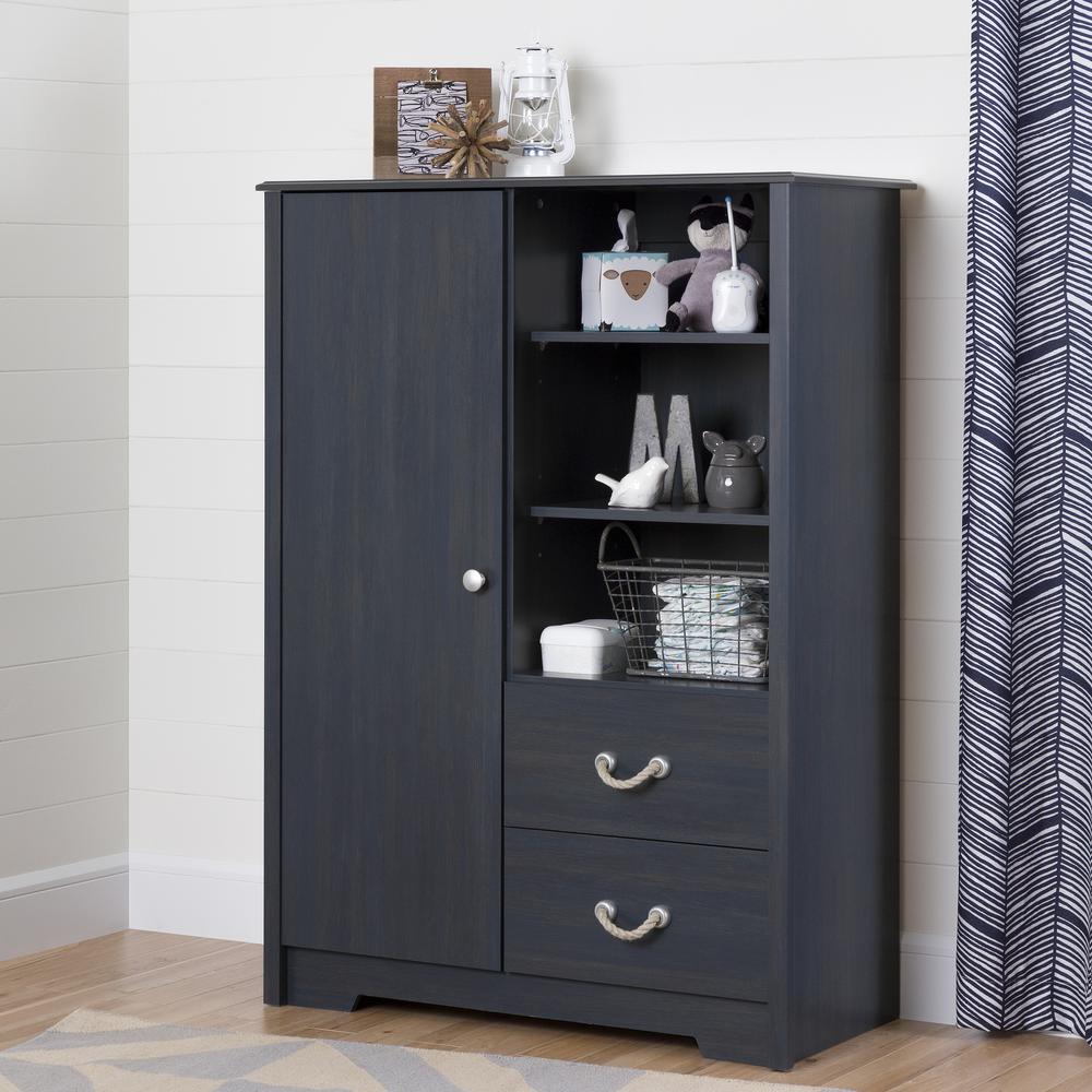 Armoires Wardrobes Bedroom Furniture The Home Depot Aviron Blueberry Armoire