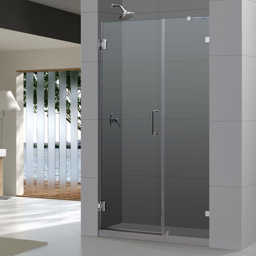 DreamLine Unidoor Lux 44 In. X 72 In. Frameless Pivot Shower Door In ...