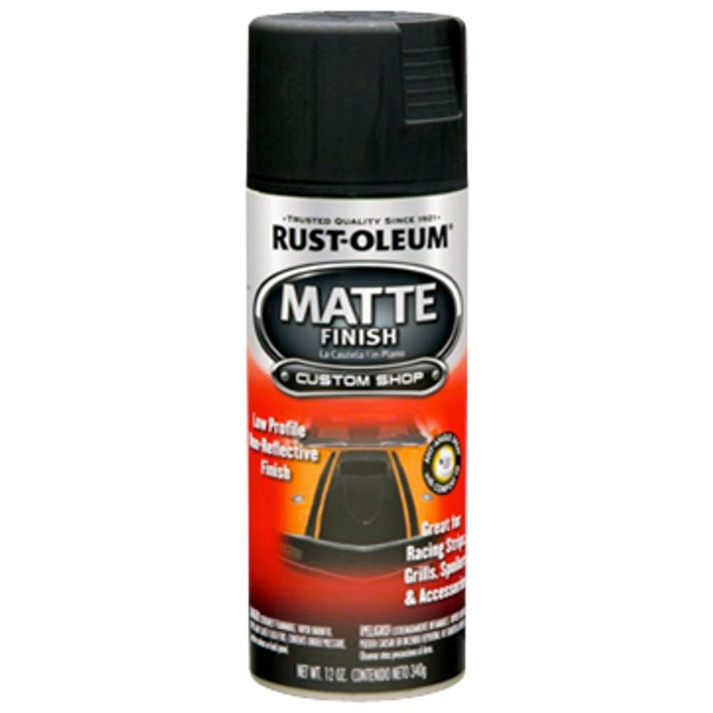 Rust Oleum Automotive 12 Oz Black Matte Finish Spray Paint 263422 