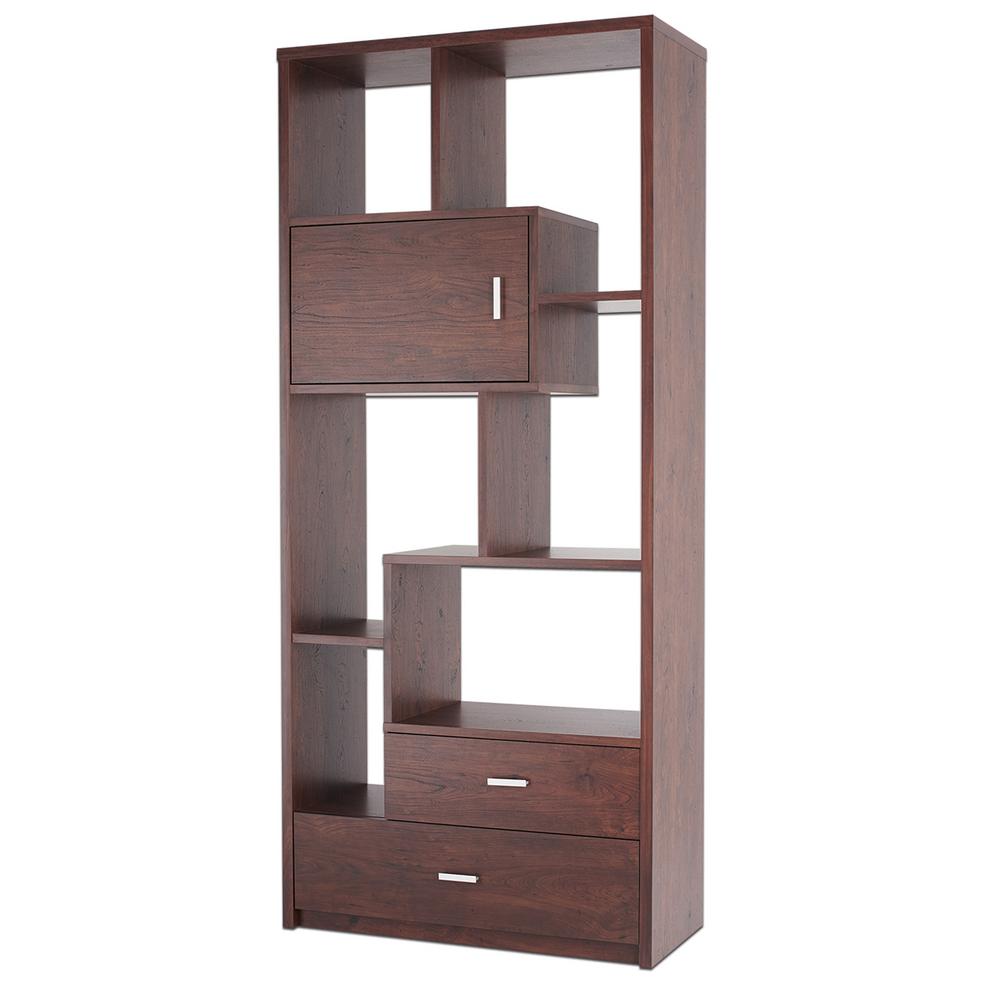 Home Decorators Collection Maldives Walnut Narrow Bookcase0214000820