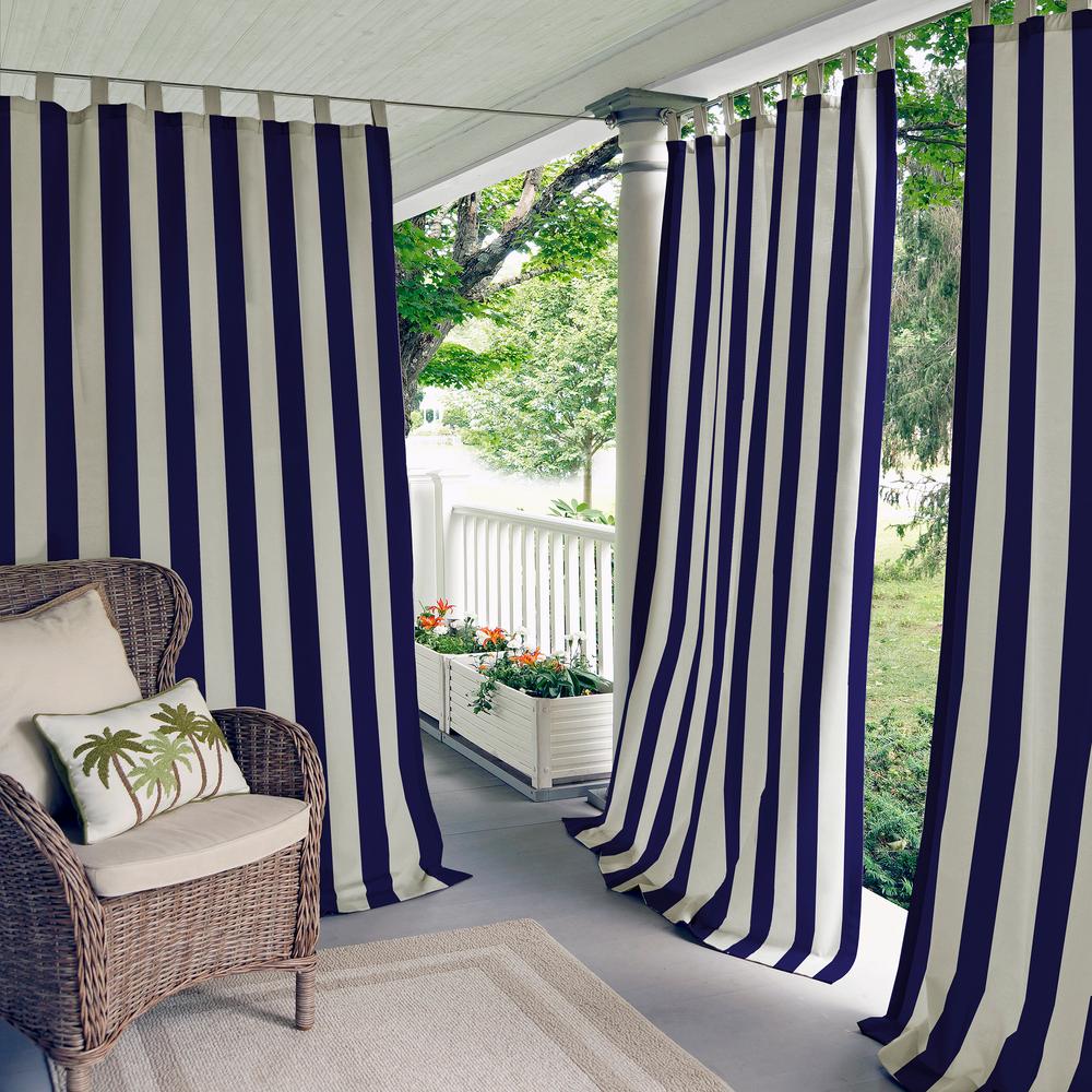 Outdoor Curtains Outdoor Patio Curtains - Waterproof Black \u0026 White Striped  Drapes (54\, image size:1000x1000