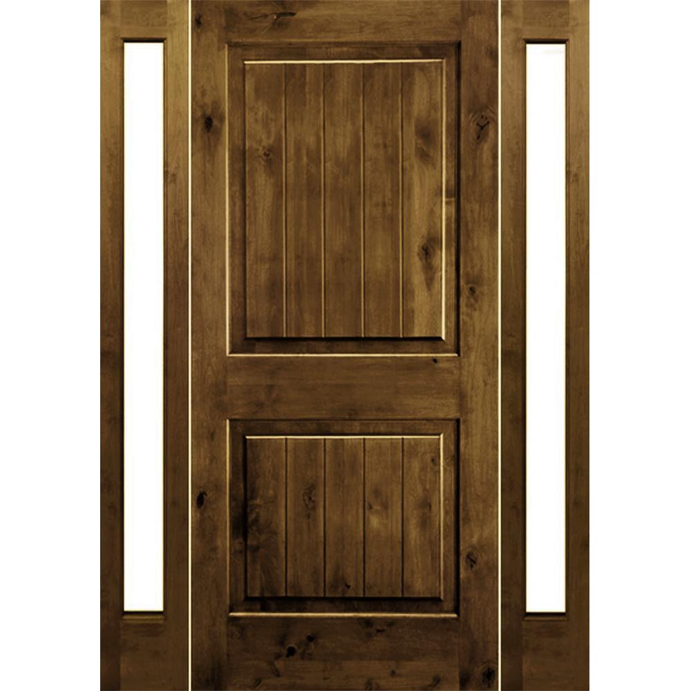 Krosswood Doors 58 In X 80 In Rustic Alder Square Provincial