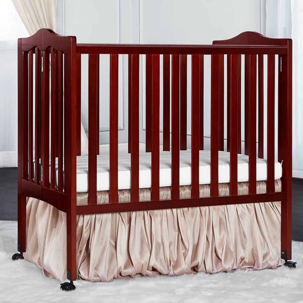 dream on me 2 in 1 lightweight folding portable stationary side crib