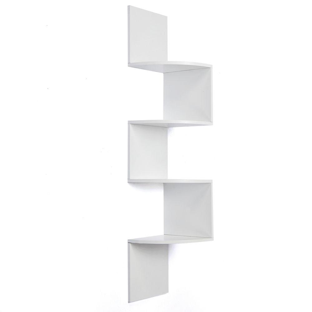 leaning wall shelf white