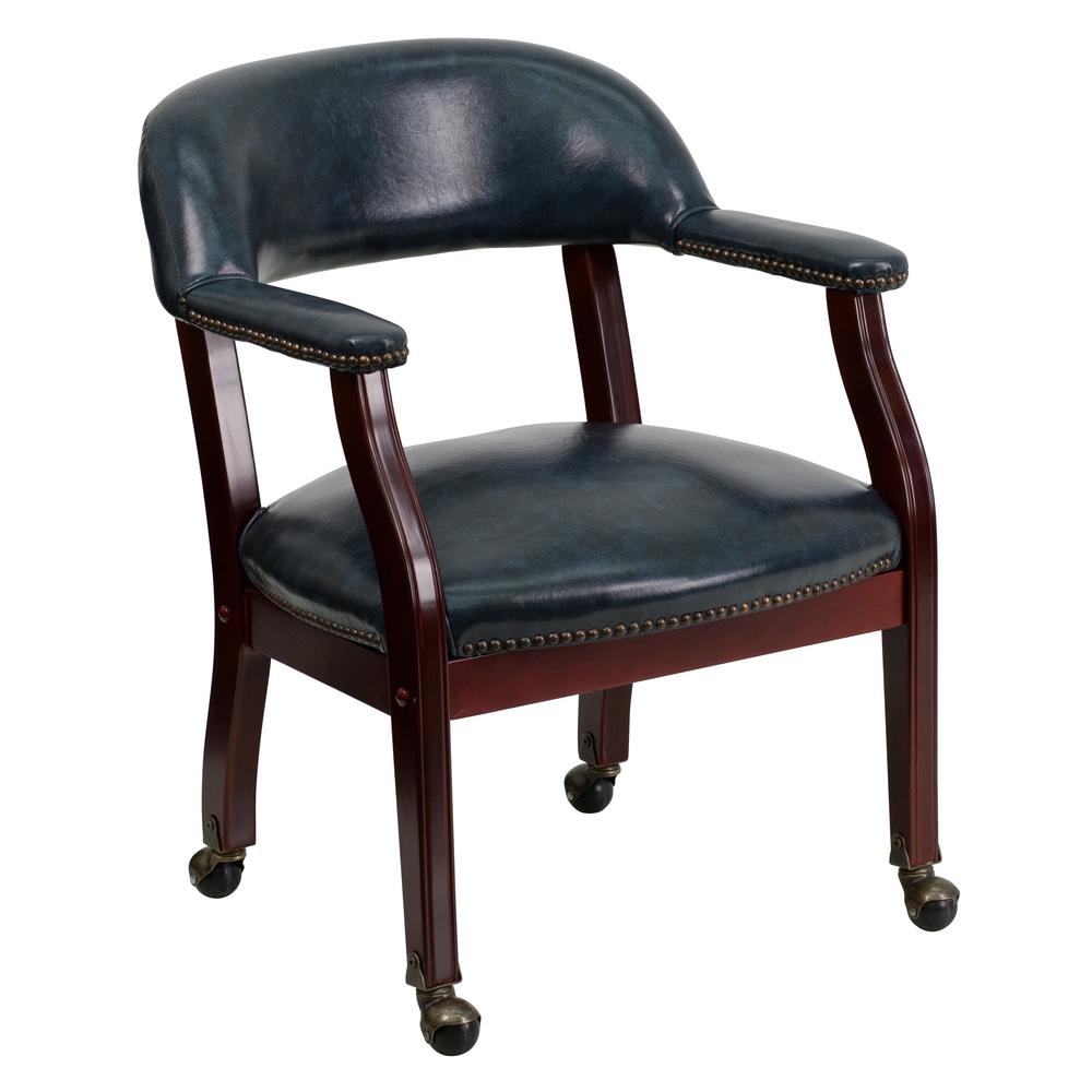 Flash Furniture Navy Vinyl Luxurious Conference Chair With