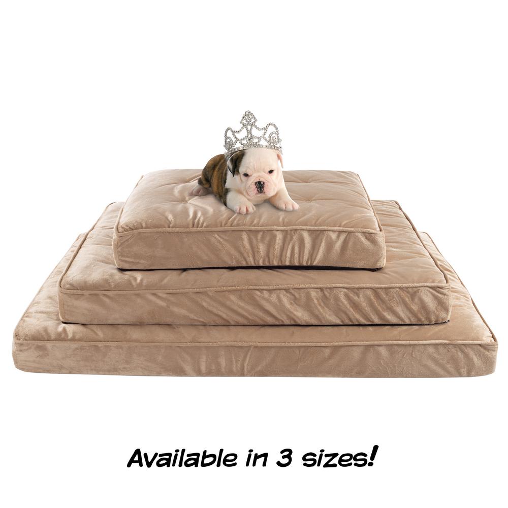 Petmaker Small Tan Egg Crate Memory Foam Orthopedic Pet Bed