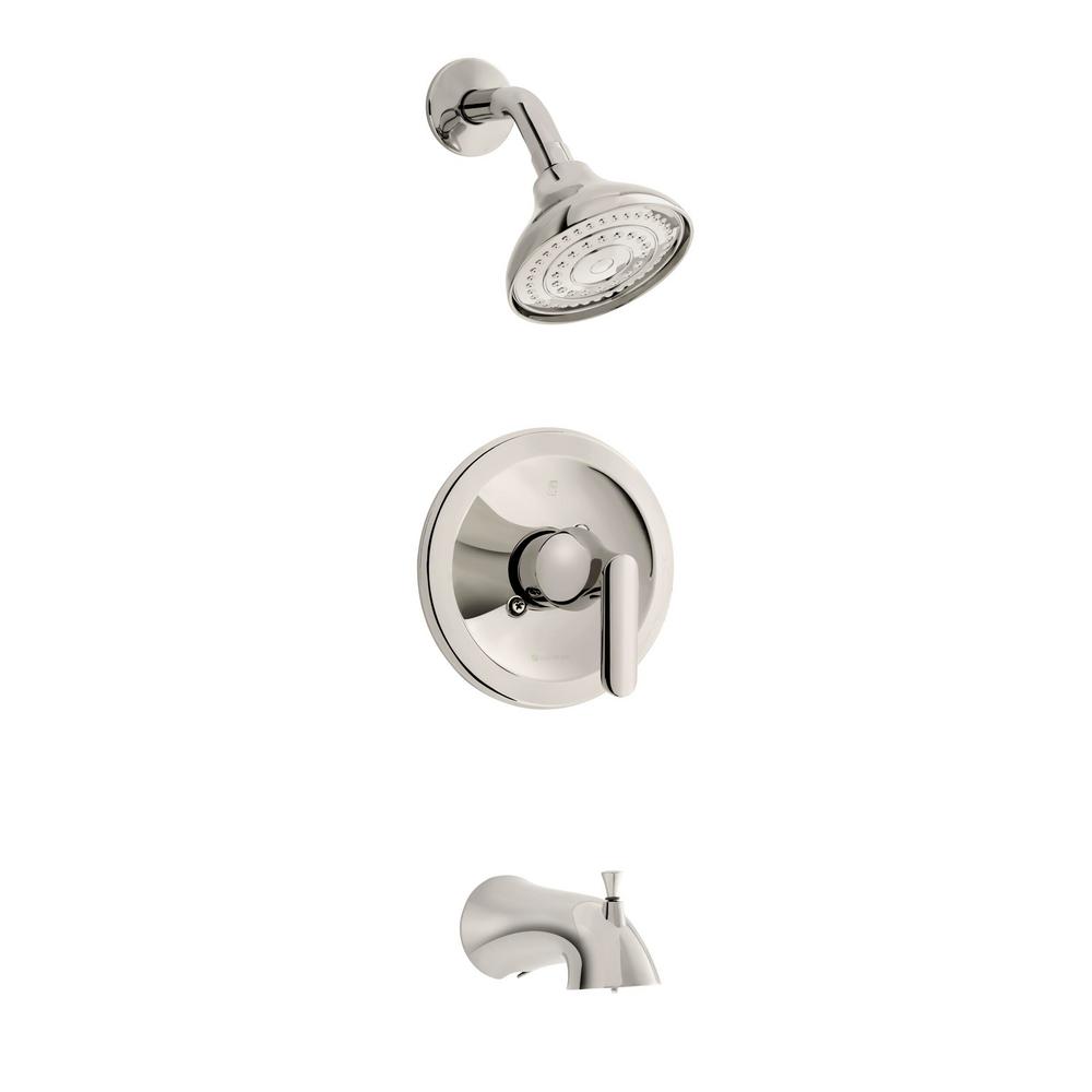 Glacier Bay Jax Single-Handle 1-Spray Tub and Shower Faucet in Polished ...