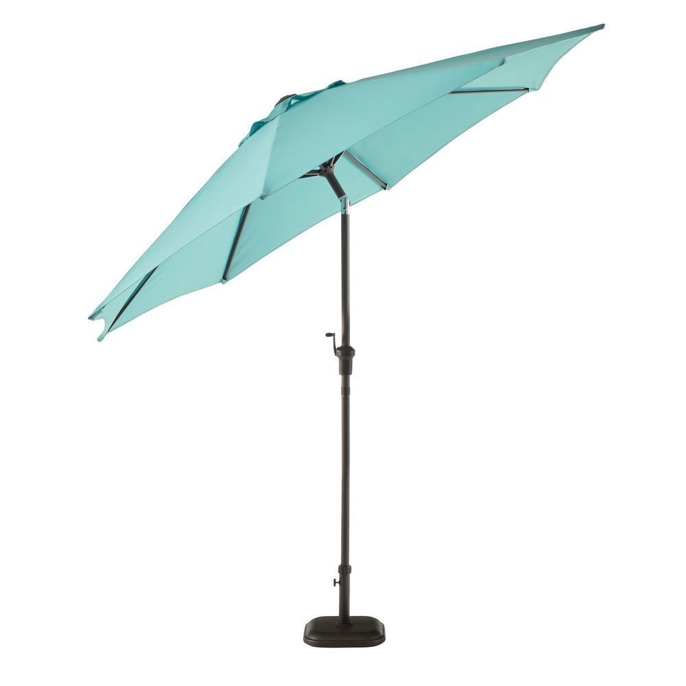 Hampton Bay 9 Ft Riverbrook Steel Espresso Brown Market Crank And Hampton Bay 9 Ft Riverbrook Steel