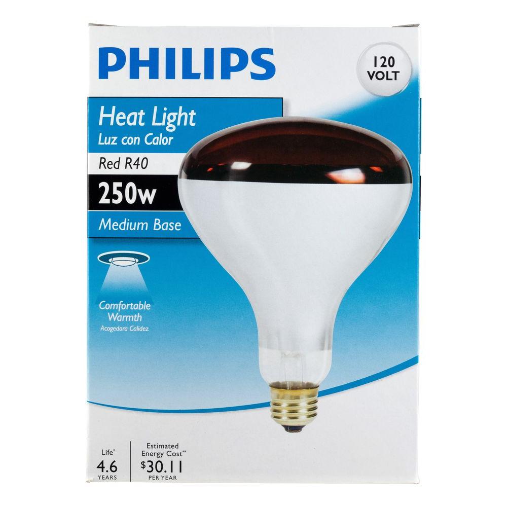 Red Heat Lamp Light Bulb, Bathroom Heat Lamp Bulb Home Depot