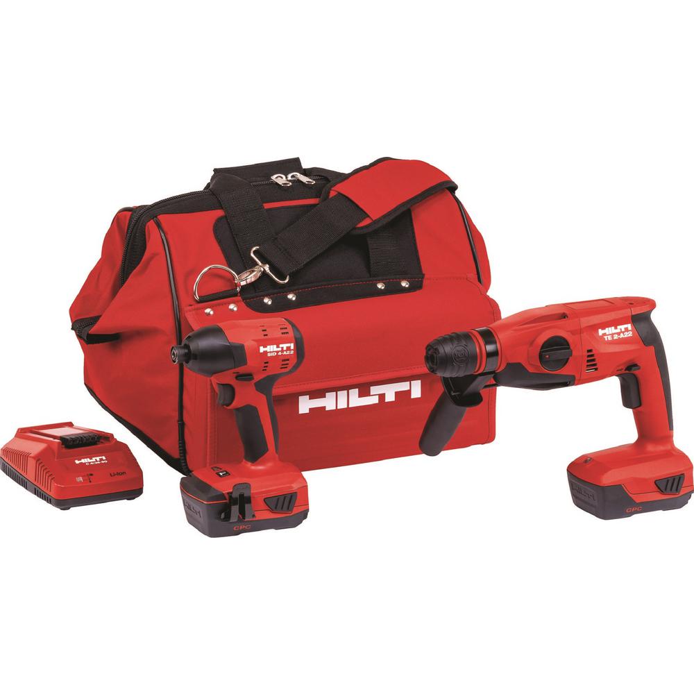 Hilti 22Volt Advanced Compact Battery Cordless Kit with SDS Plus