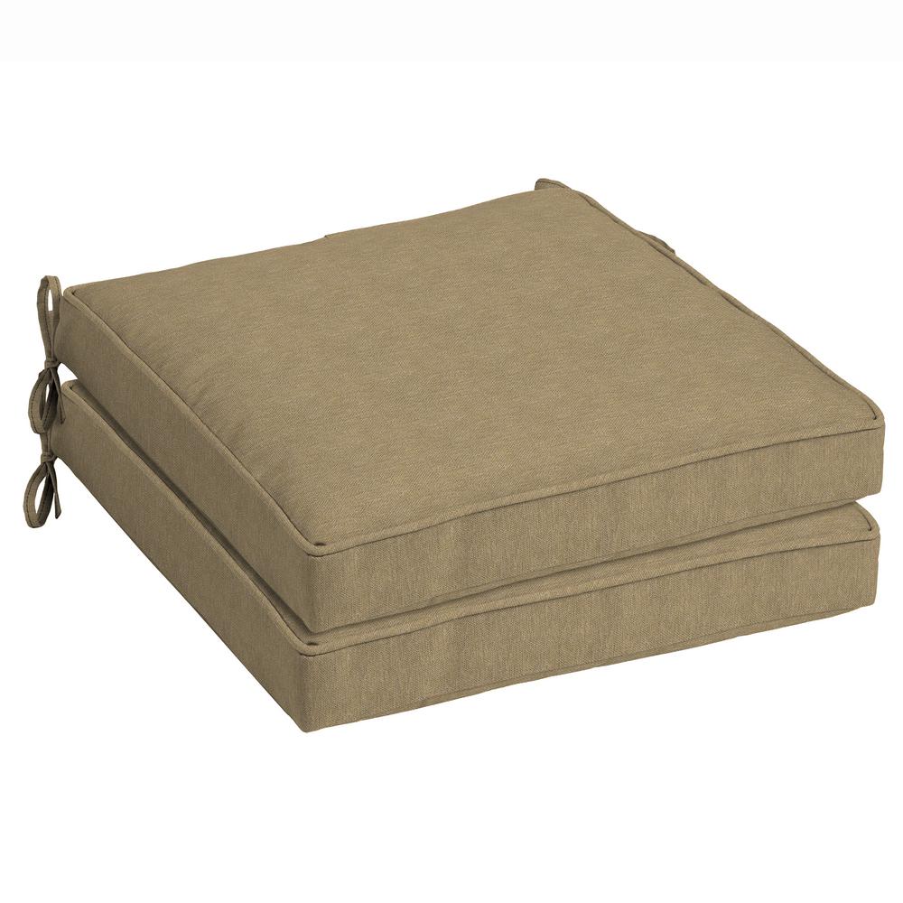 Selections by Arden Tan Hamilton Texture Outdoor Seat Cushion (Pack of 2)FG07560BD9Z2 The