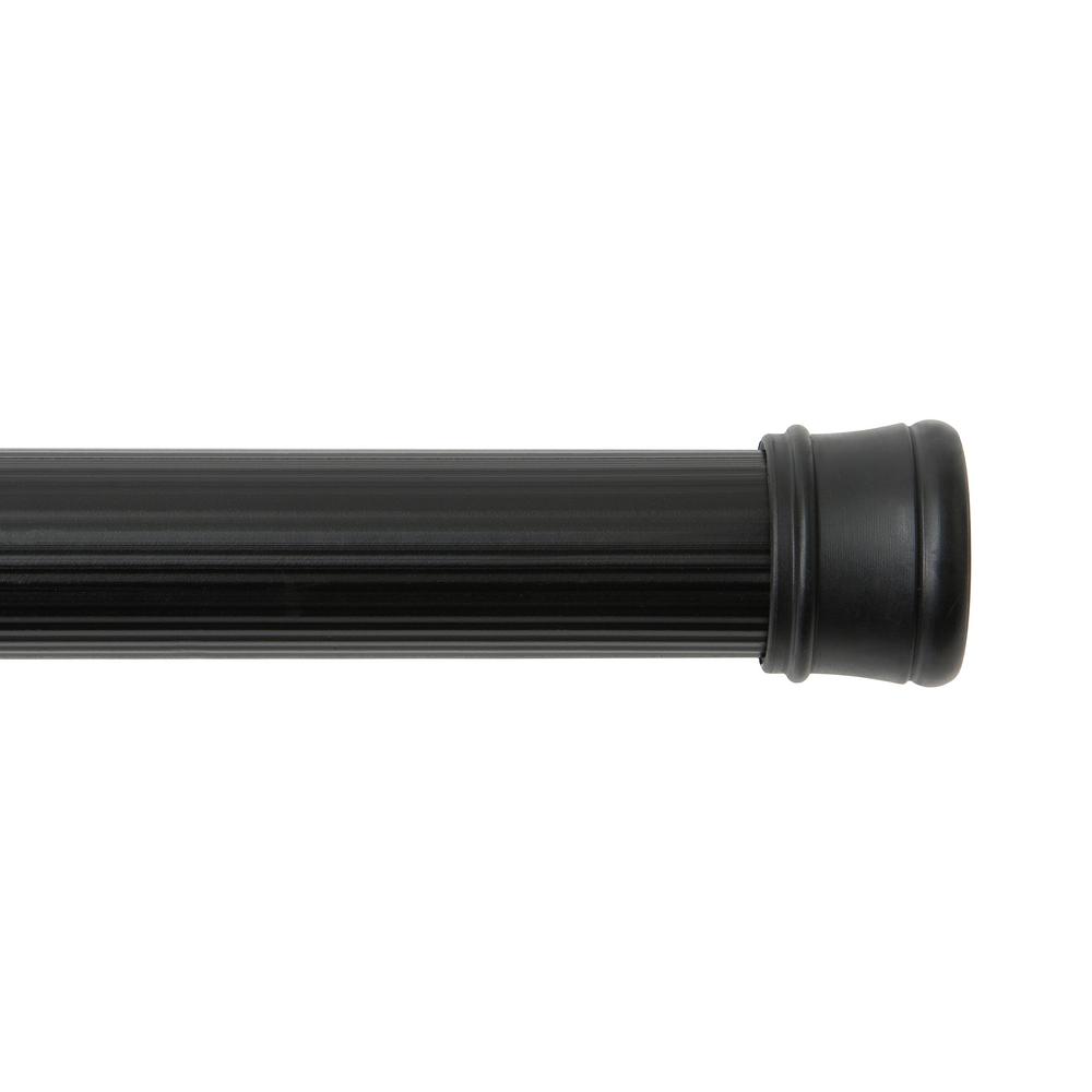 Kenney Twist Fit 42 72 In Utility Tension Rod Black Knutlyl Utility Tension Rod In Black