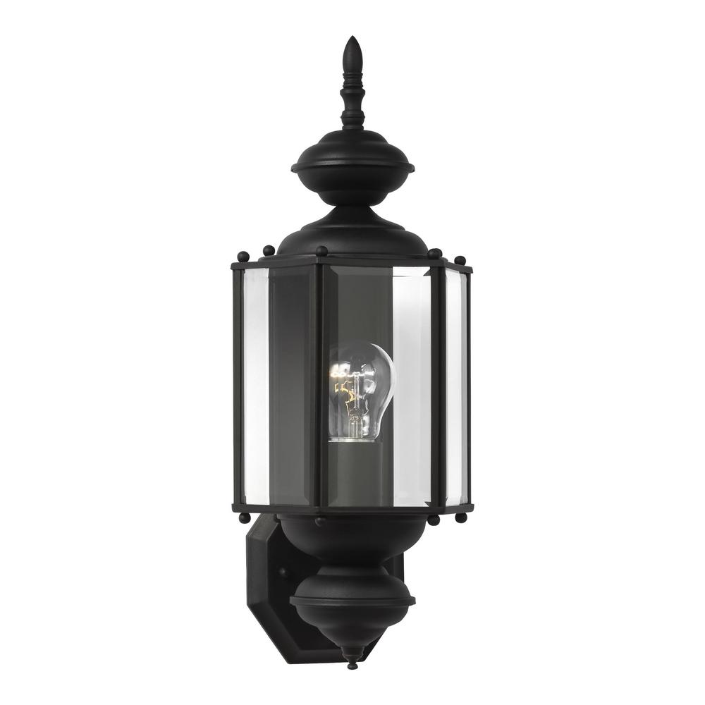 Sea Gull Lighting Classico 1 Light Black Outdoor 25 5 In Wall