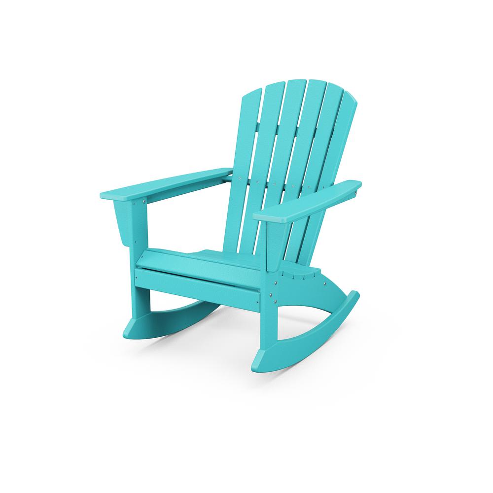 POLYWOOD Grant Park Plastic Patio Outdoor Adirondack Rocking Chair
