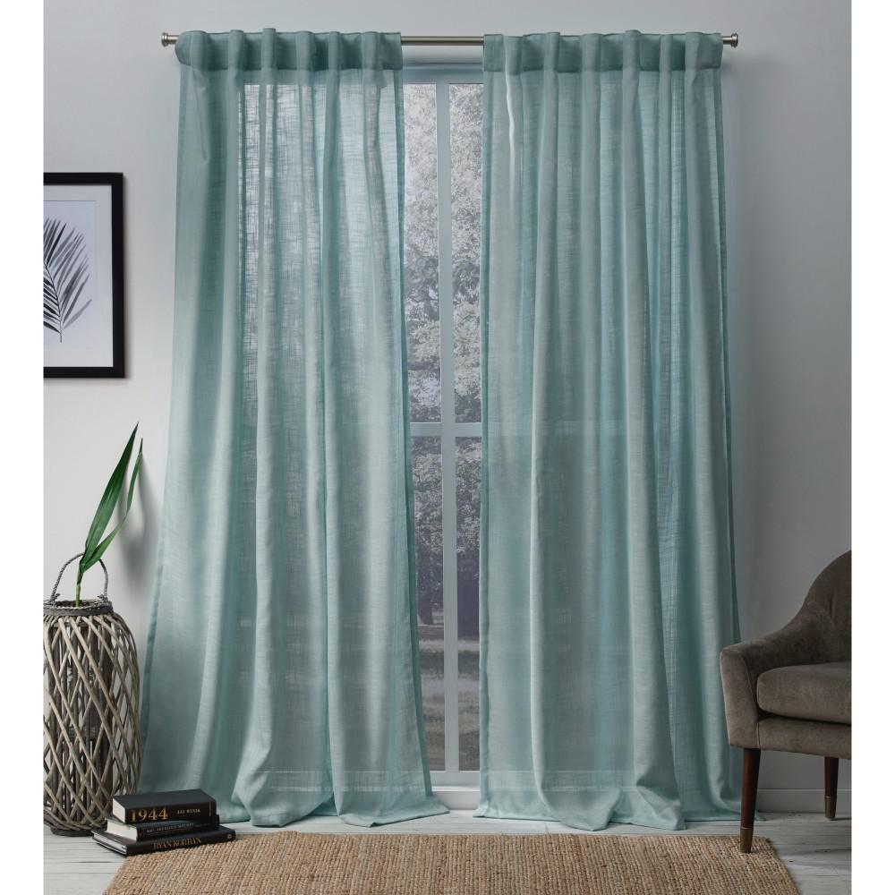 Green Faux Linen Curtains Drapes Window Treatments The