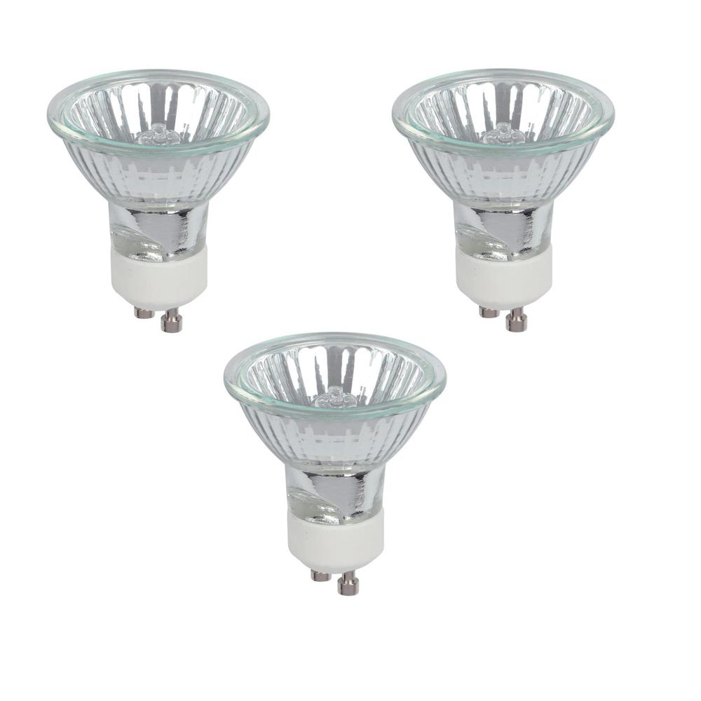 Buy 50Watt Halogen MR16 Clear Lens GU10 Base Flood Light Bulb 3Pack