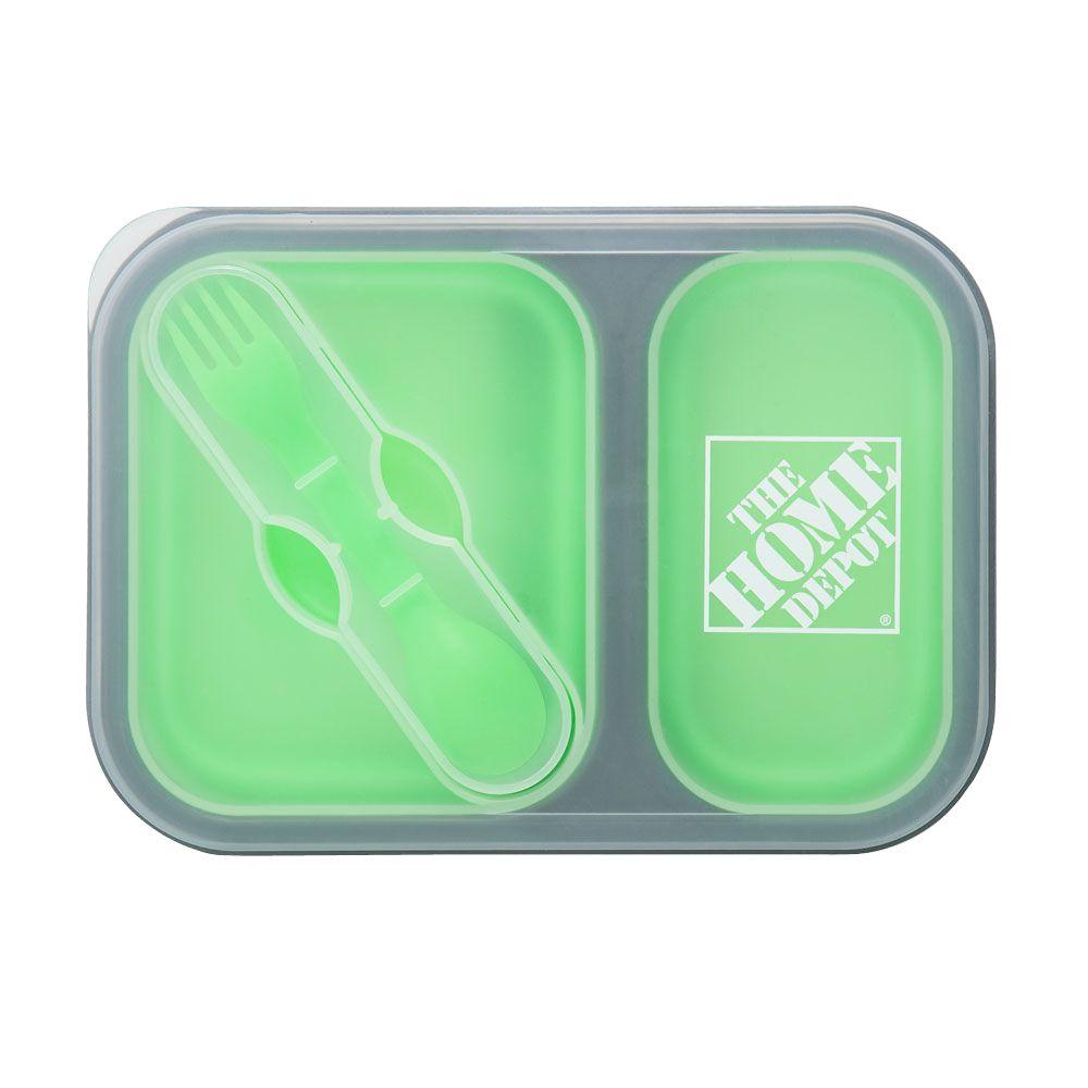 UPC 617885012464 product image for The Home Depot Food Storage Containers Two Section Food Container with Dual Uten | upcitemdb.com