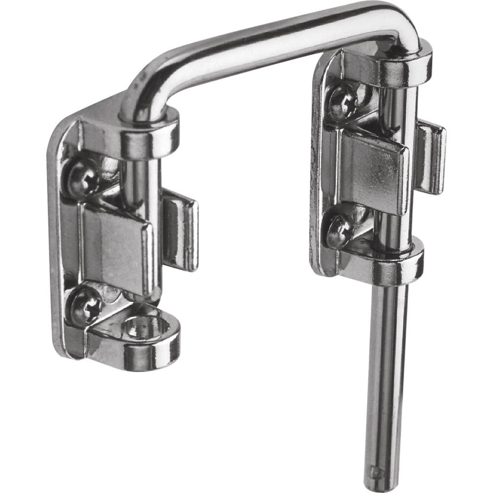 Prime-Line 2 1/8 in., Steel, Nickel plated, Sliding Door Loop Lock-U