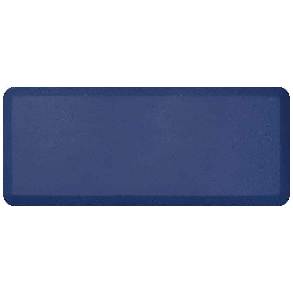 Blues Anti Fatigue Kitchen Rugs Mats The Home Depot Designer Leather Grain Navy 20 In X 48 Anti Fatigue Comfort Kitchen
