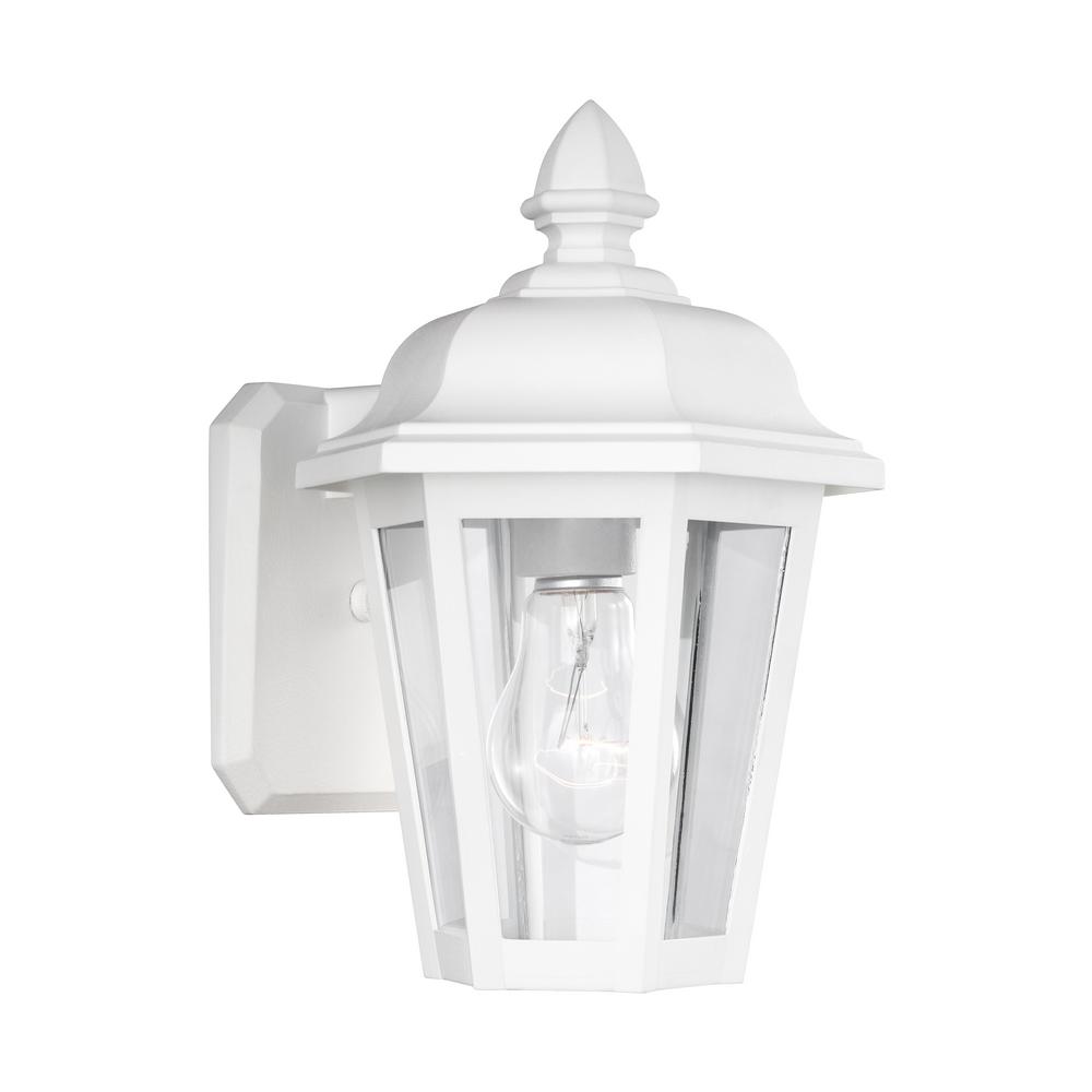Sea Gull Lighting Brentwood 1Light White Outdoor Wall Fixture882215