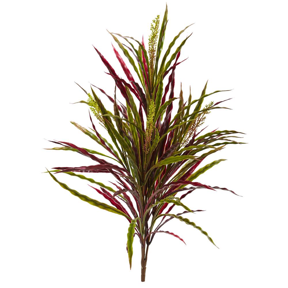 Nearly Natural Indoor 28 in. Fall Vanilla Grass Artificial