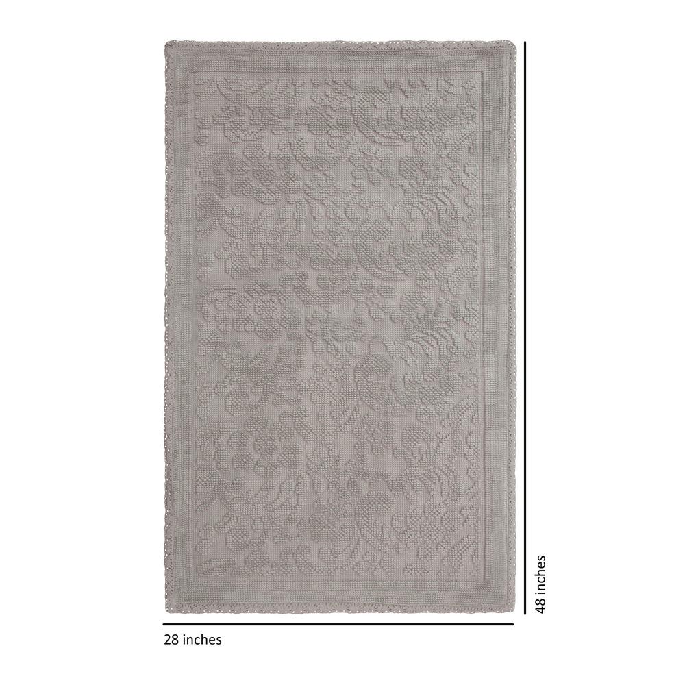 Jean Pierre Turkish Cotton Crochet 28 In X 48 Bath Rug Dark Jean Pierre Turkish Cotton Crochet 28 In X 48 Bath Rug Dark
