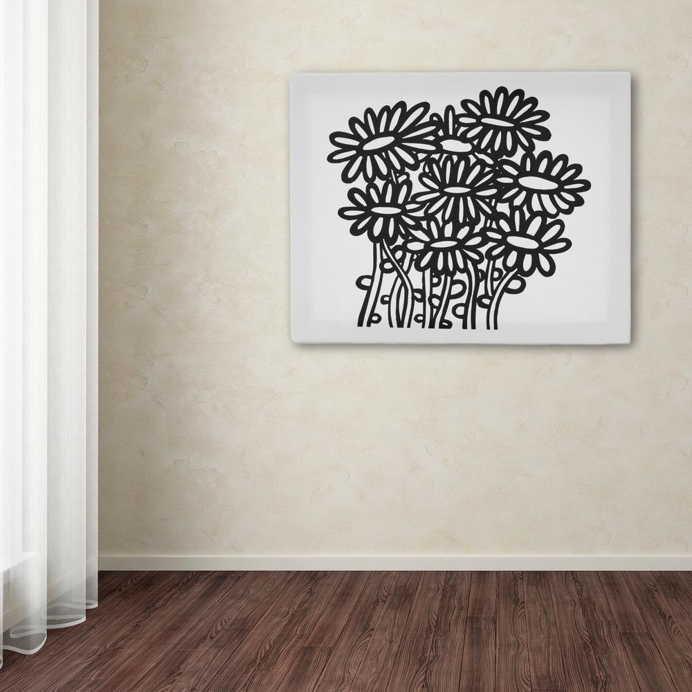 Trademark Fine Art 8 In X 10 Daisy Flowers Canvas Printed Trademark Fine Art 8 In X 10 Daisy Flowers Canvas
