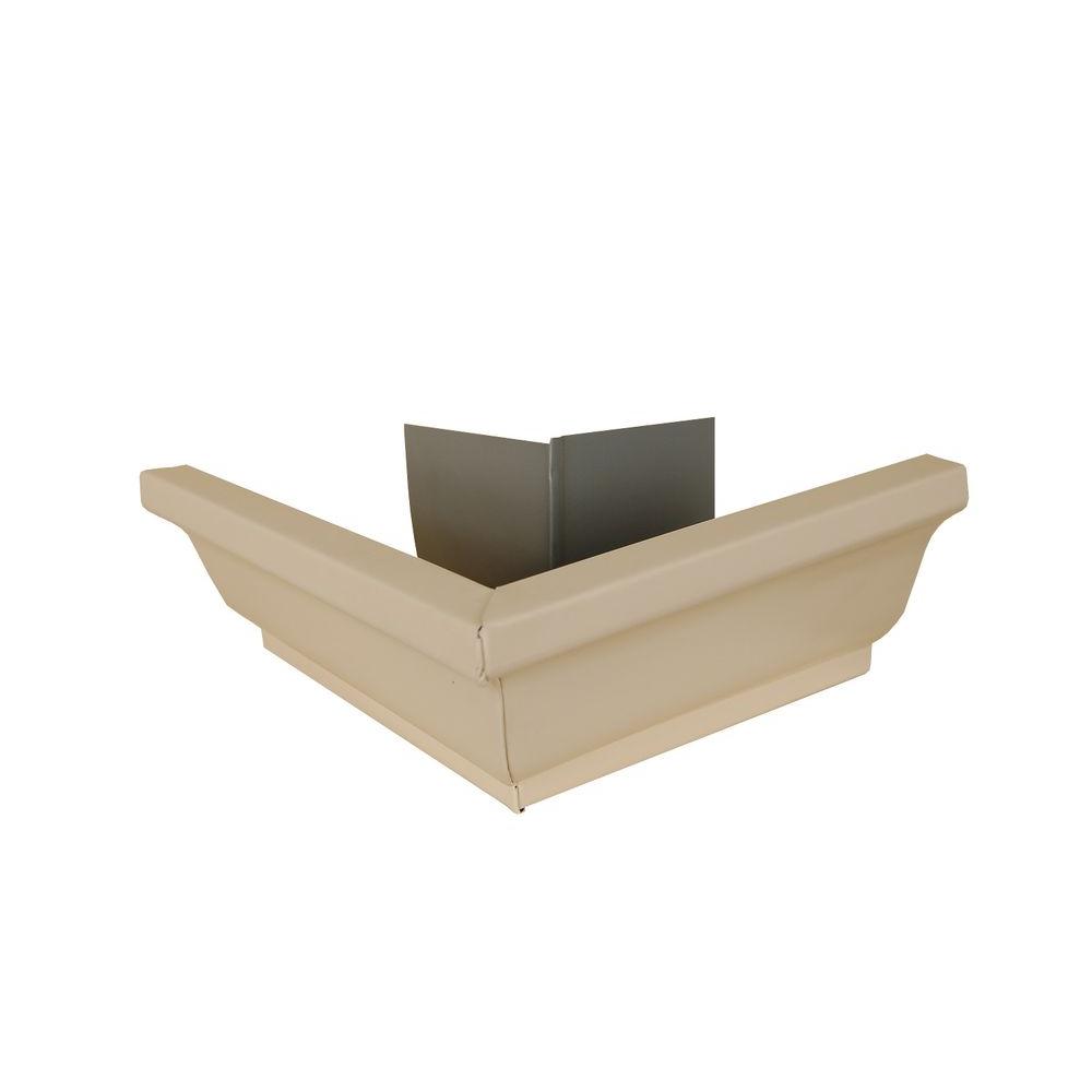 Amerimax Home Products 6 in. Light Maple Aluminum Outside Gutter Mitre