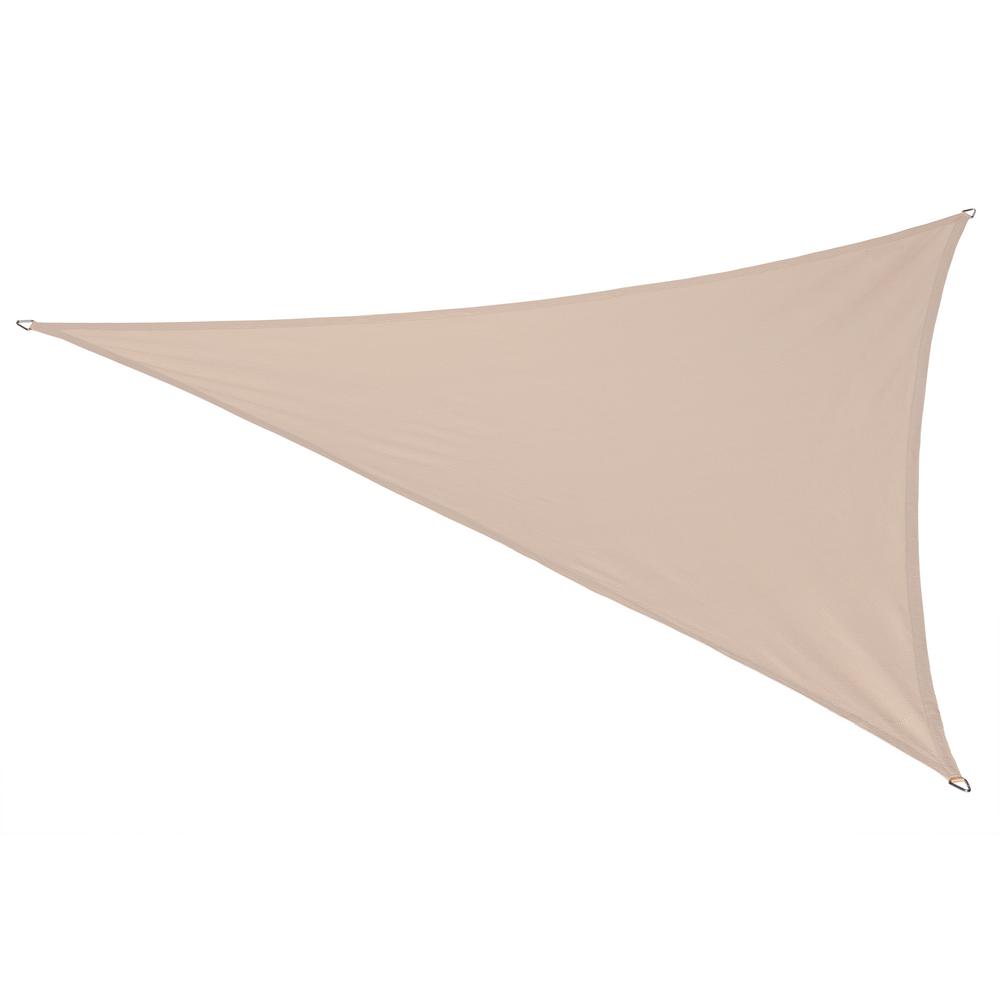 Coolaroo Coolhaven 12 ft. x 12 ft. Sahara Triangle Shade Sail 473792 The Home Depot