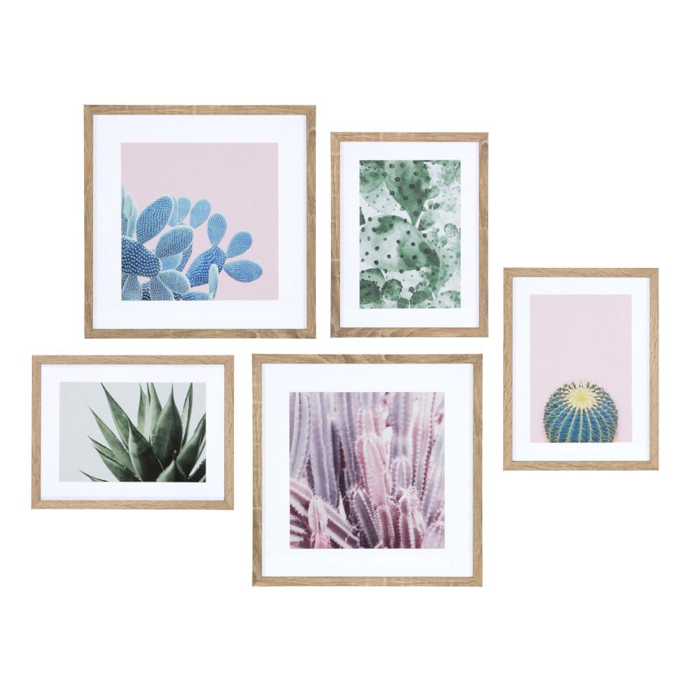 Kate And Laurel Modern Cactus Framed Wall Art Set 15 In X 15 In 216086 The Home Depot