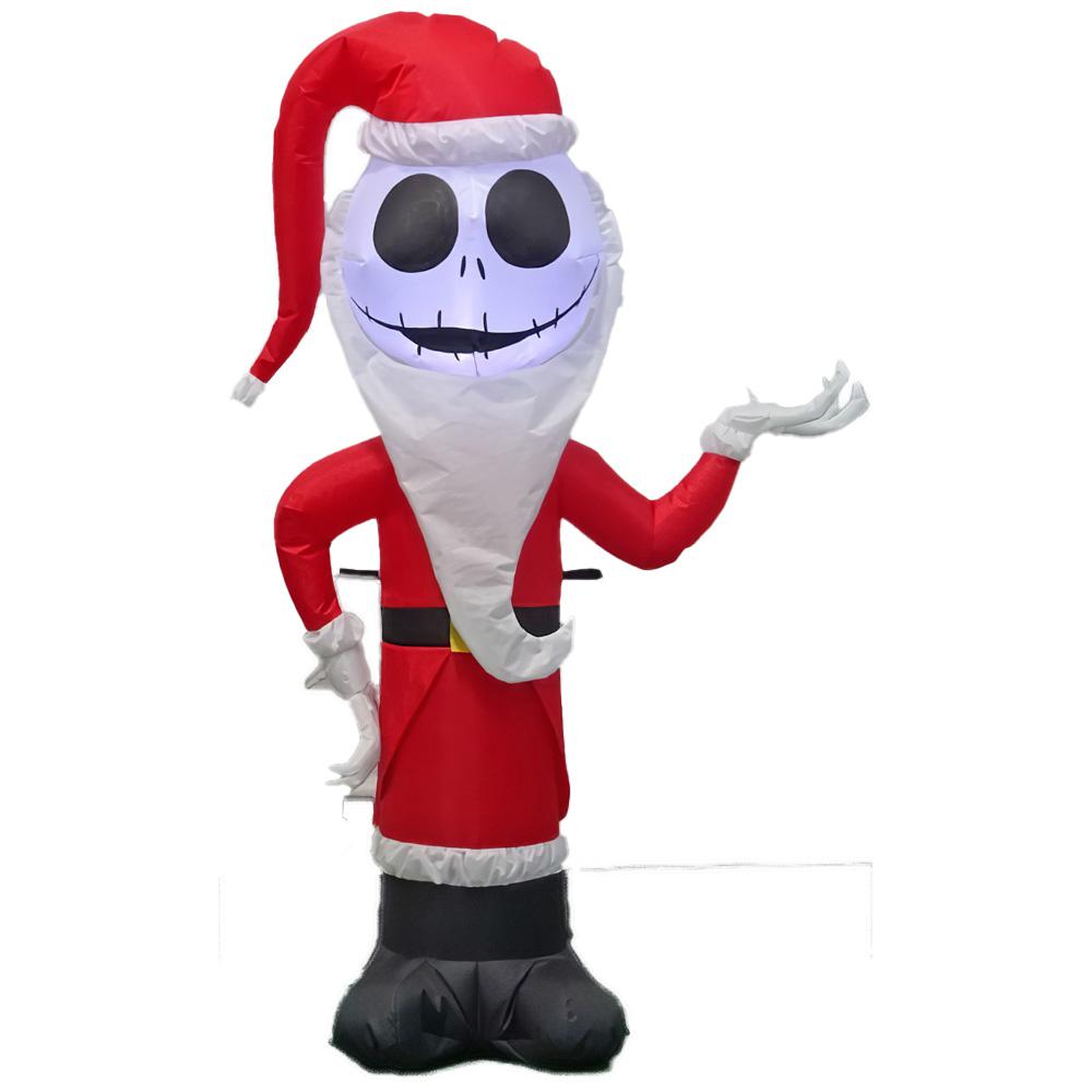 4 ft PreLit LED Airblown Disney Jack Skellington as Santa Christmas