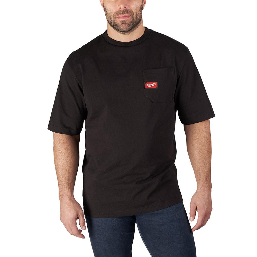 Milwaukee Men's 2X-Large Black Heavy Duty Cotton/Polyester Short-Sleeve ...