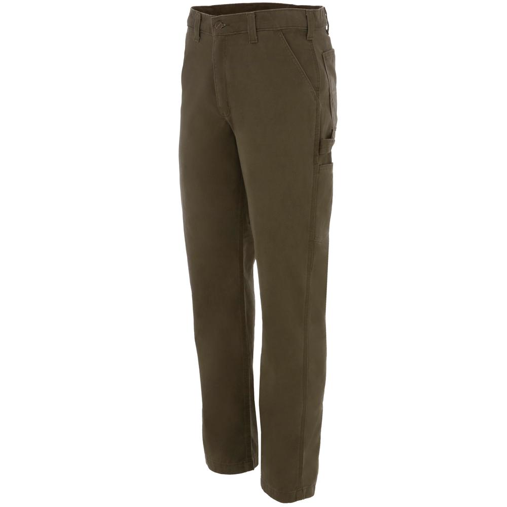 Carhartt Men's 34x32 Army Green Cotton Straight Leg Non-Denim Bottoms ...