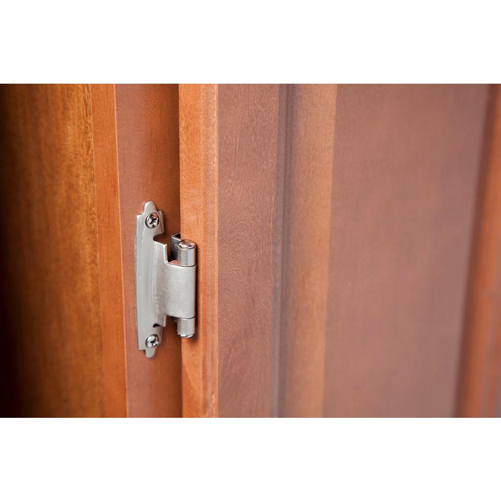 Liberty Satin Nickel Self Closing Overlay Hinge 5 Pairs H0103bl