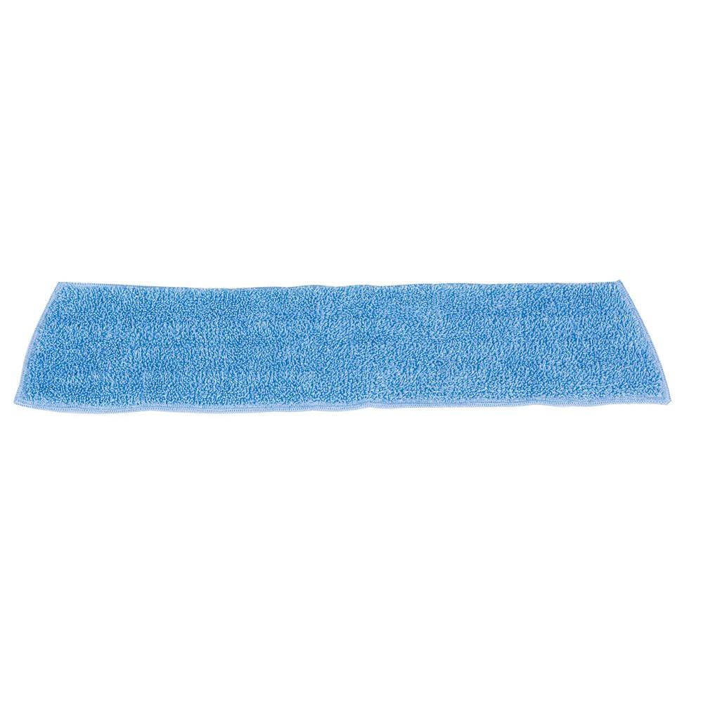 Blue Q415BE Nylon//Polyester Microfiber 18 Inches Long Rubbermaid Commercial Wet Pad with Scrubber