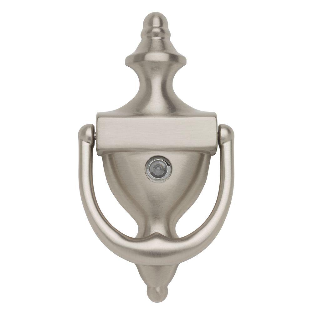 Baldwin Colonial Satin Nickel Door Knocker 0103 150 The Home Depot
