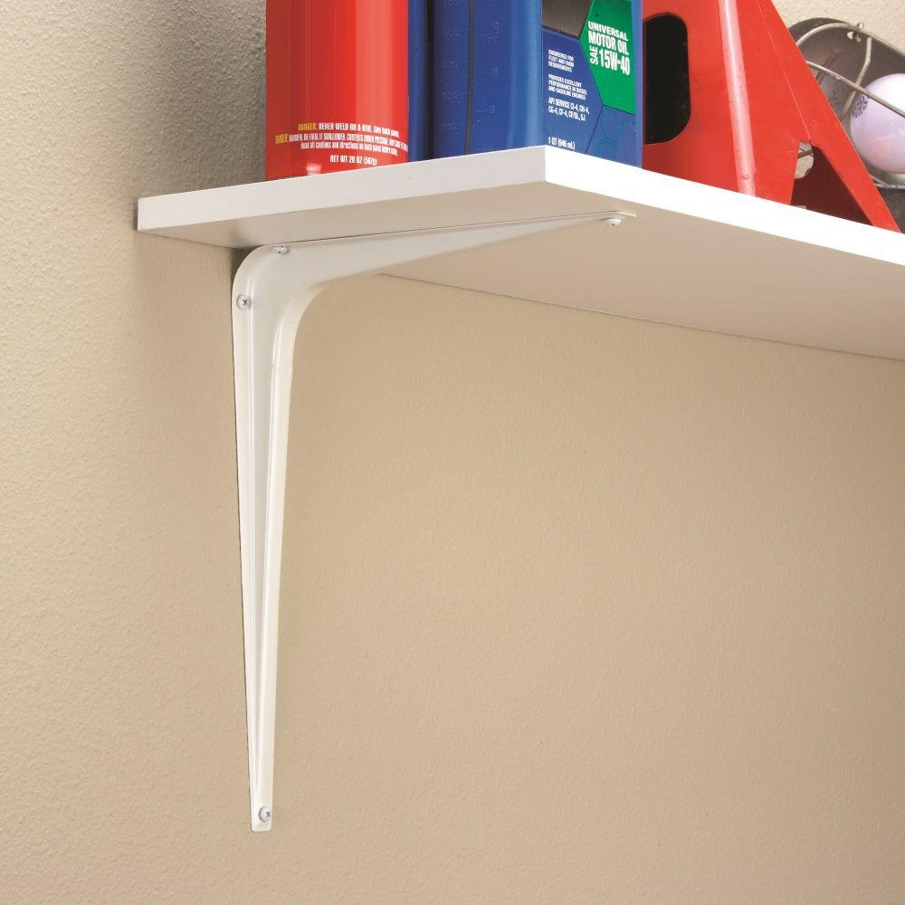 Everbilt 10 In X 12 White Shelf Bracket