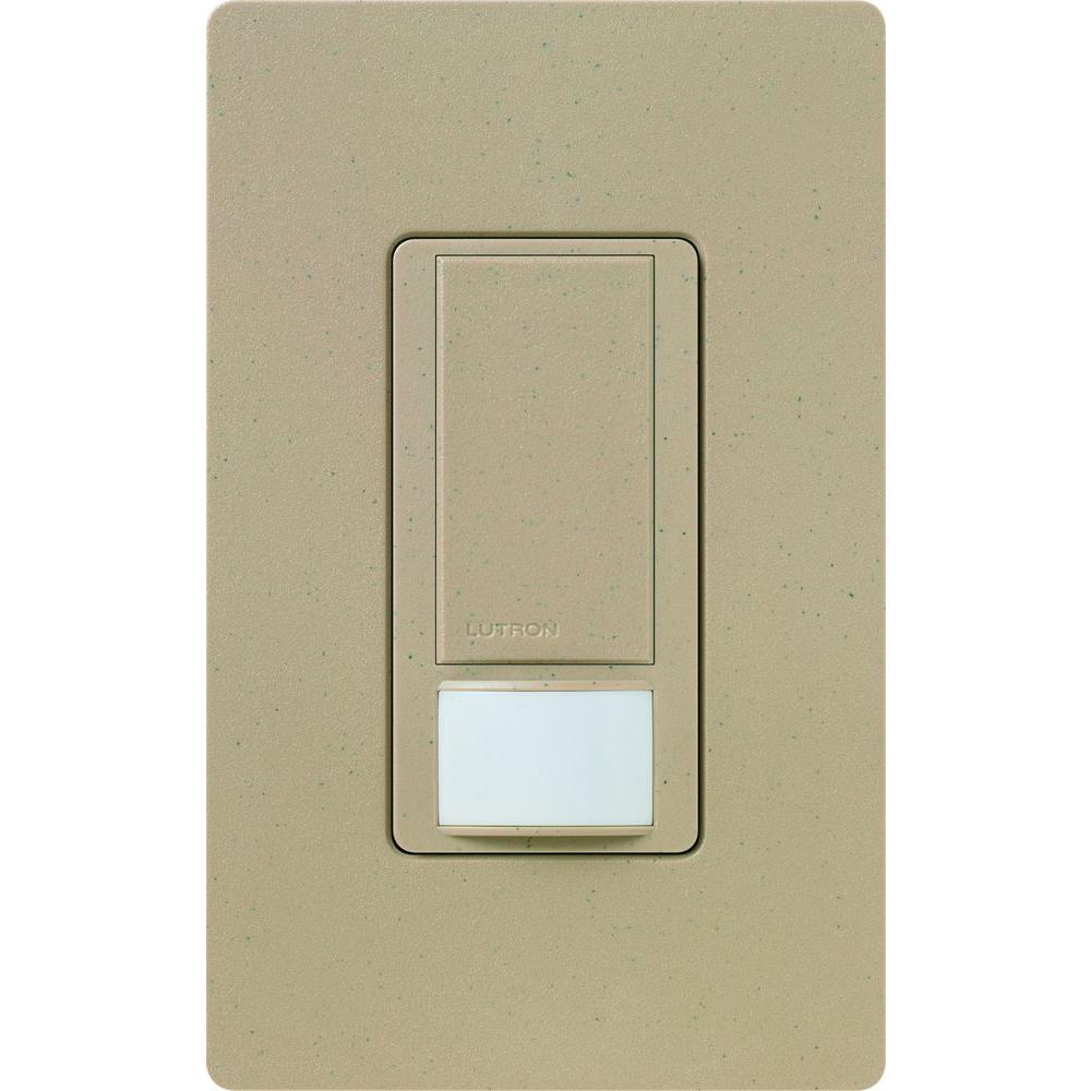 Mocha Stone Lutron Lutron MS-VPS6M2-DV-MS Maestro 6-Amp Multi-Location Dual Voltage Vacancy Sensing Switch