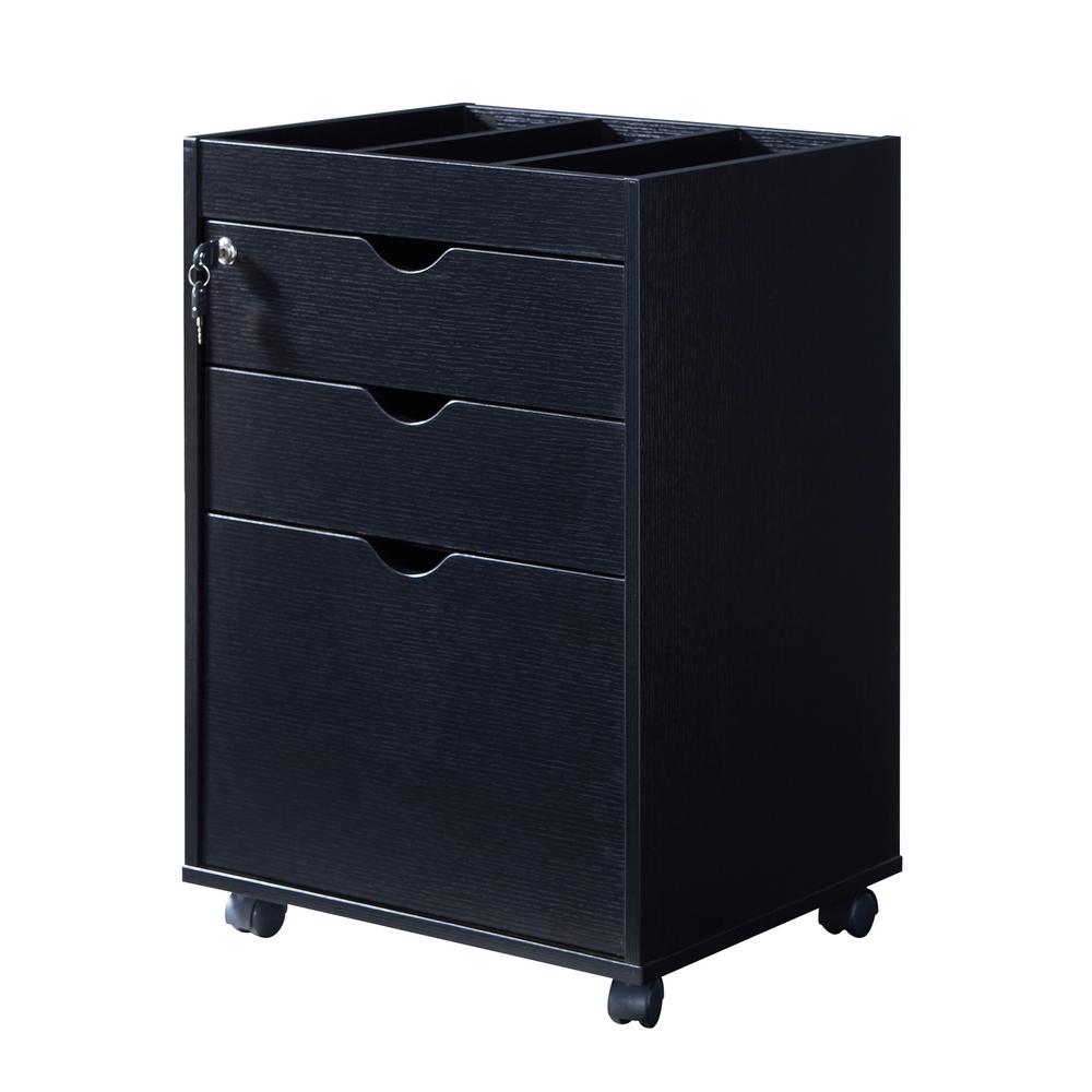 Black File Cabinets Home Office Furniture The Home Depot