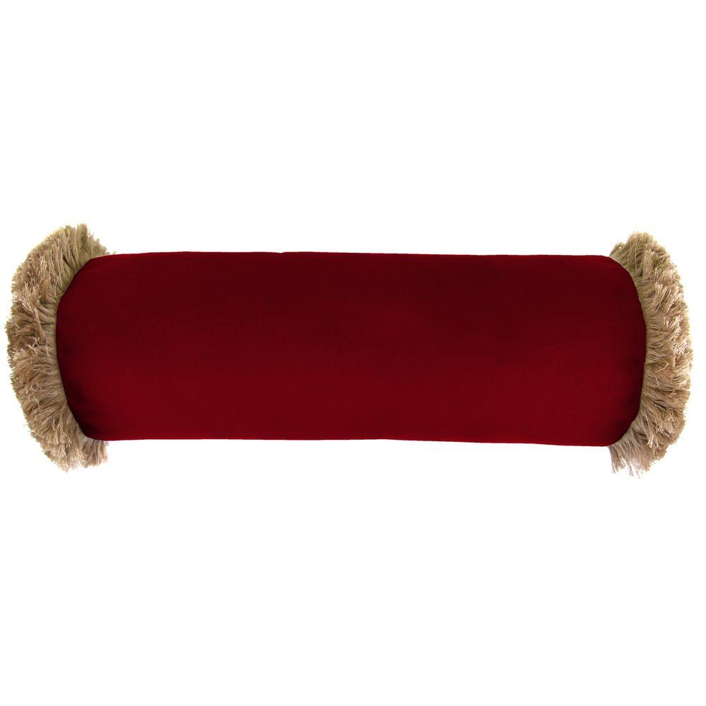 red bolster pillow